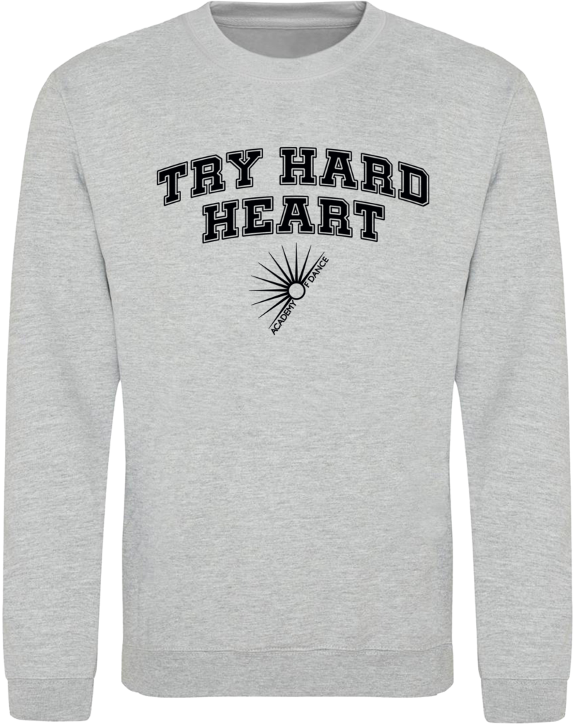 Try Hard Heart 3D Crew Sweatshirt